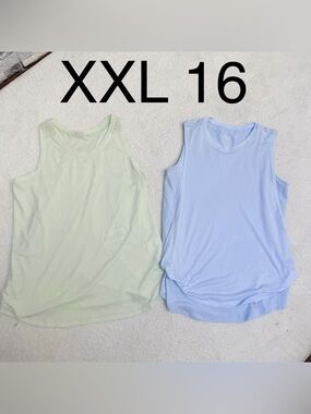 Athleta Girls Tank Tops in Light Green and Light Blue